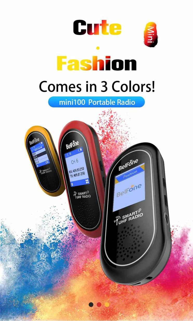 New Design Portable Hand Free Walkie Talkie Long Battery Free License Radio