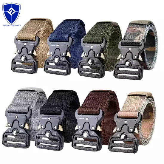 Factory 1680d Oxford Plastic Buckle Police Military Style Tactical Security Belt Duty Belt with Pepper Spray Flashlight Pouch