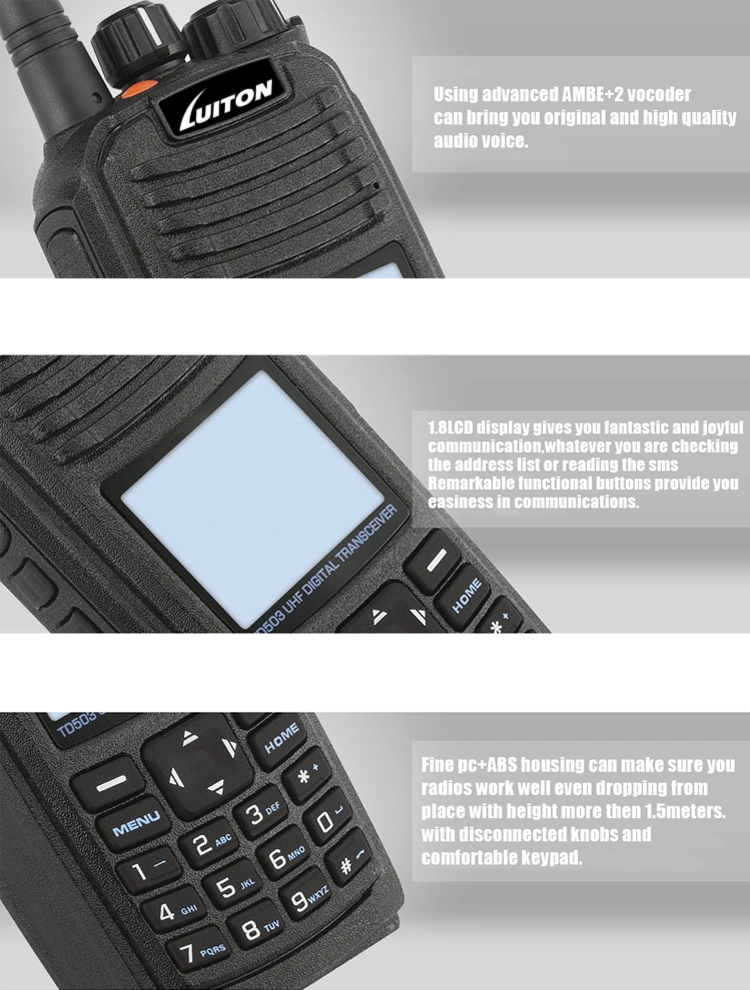 Analog &amp; Digital Mode Digital Radio Dg-Td503 with GPS